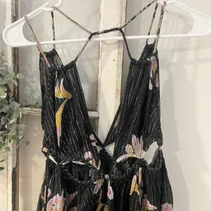 Anthropologie Cutout Maxi Dress Sheer Black Motif Size‎ XS Cover Up Boho thumbnail 13