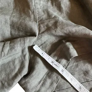 Cynthia Rowley 100% Linen Utility Romper Minimalist‎ Lagenlook Army Green Sz M thumbnail 6