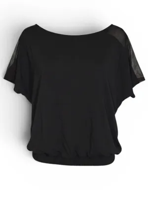 Honeylove Black Short Sleeve Pajama Set Mesh Insets Women's XL thumbnail 2