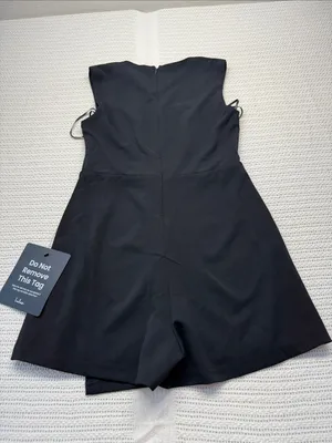 Lulu's Black Enticing Endeavors Black Square Neck Sleeveless Mini Skort Dress thumbnail 5