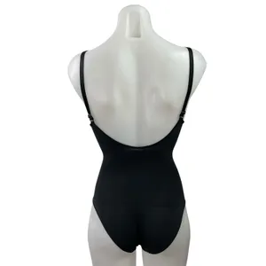 Skims Black Sleeveless Open Back Stretch Cami Tank Bodysuit Top Size XXS/XS thumbnail 3