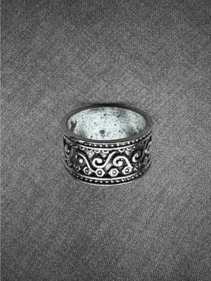 Vintage Silver Ornate Pattern Ring Size 5.5 thumbnail 7