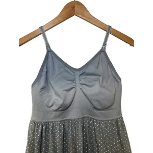 Motherhood Maternity Gray Polka Dot‎ Nursing Chemise Nightgown Size Large L thumbnail 3