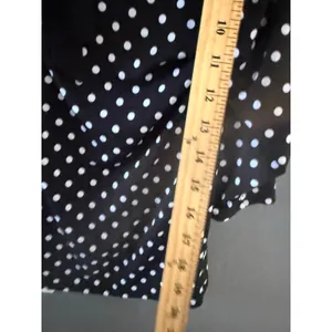 Diana Belle Womens Black White Polka Dot Tie Neck 3/4 Sleeve Blouse Top‎ Size S thumbnail 6
