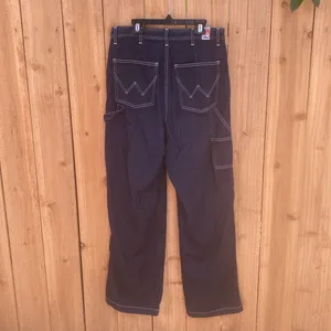 Anthropologie Wrangler Casey Jones Carpenter Barrel Jeans Size 30x31 Wide Leg High Rise Baggy thumbnail 13