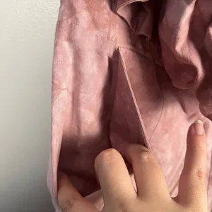 Fourteenth & 9th strapless ruched pink tie dye jumpsuit size large cotton thumbnail 9