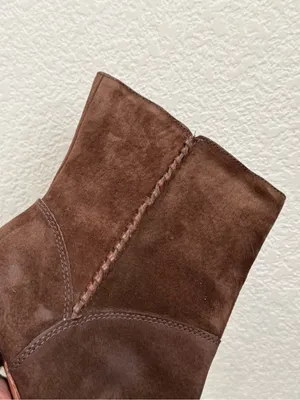 UGG Australia Brown Suede Bianka Heeled Booties 8 thumbnail 10