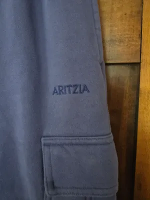 Aritzia Wide-Leg Cargo Joggers in Cobalt Blue Xs thumbnail 5