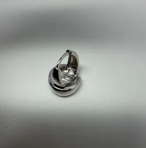 Silver color Stainless Steel Hoops Earrings thumbnail 6