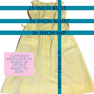 Vintage 1980'S Tanner Pale Yellow Sleeveless Shirt Dress With Belts (6) thumbnail 13