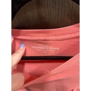 vineyard vines long sleeve peach woman size large thumbnail 3