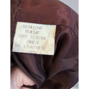 Vintage Laundry Real Suede Fringe Skirt 10 ✨ Brown Leather Western Boho thumbnail 5