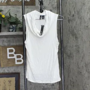NWT Ultra Flirt Juniors Sleeveless Cowl-Neck Tank Top 3C222MC White M thumbnail 3