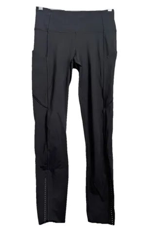LULULEMON Athletica Fast And Free 7/8 Black Leggings Size 6 thumbnail 1