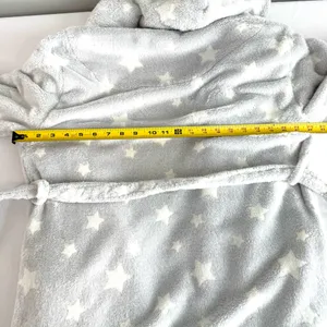 Women's Star Print Cozy Robe with belt Gray XS/S Target thumbnail 7