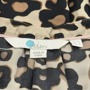Boden Cheetah‎ Animal Print V-Neck Babydoll Blouse Career Capsule Chic Boho 6 thumbnail 7
