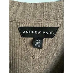 Andrew Marc Lightweight Sweater Dark Tan Small thumbnail 4
