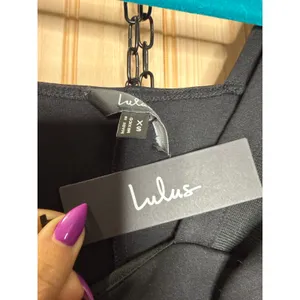 NWT Lulus Persuasion Black Ruffled Bodycon Midi Dress Party Casual Size XS thumbnail 6