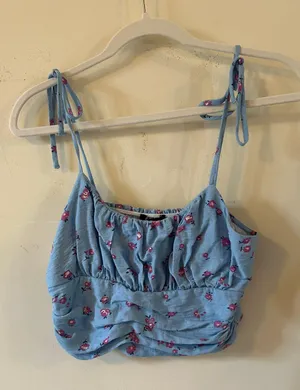 Blue Crop Top thumbnail 2