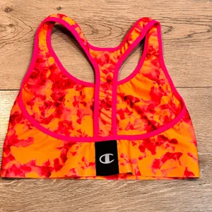 Champion Tie Dye Sports Bra Orange‎ Pink Racerback Athletic Top Small S Workout thumbnail 2