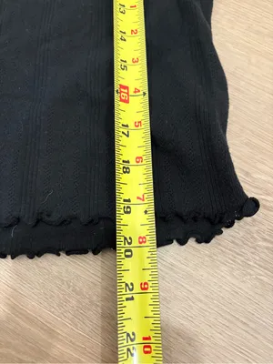 J. Crew Black Short Sleeve Button-Front Top 100%Cotton Size Medium thumbnail 7