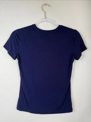 Abardsion Navy Blue Short Sleeve Crew Neck Slim Fit Fitted T-shirt Size Medium thumbnail 5