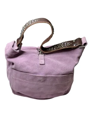 Deadstock: new Tylie Malibu ᪣ Utility Suede Hobo Bag ᪣ Crystal Strap ᪣ Lilac Y2K thumbnail 9