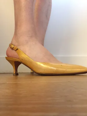 kitten heel slight sheer Lerre Made in Italy slingback size 39 Euro thumbnail 6