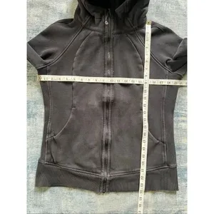 Lululemon Black Light Cotton Fleece Scuba Hoodie Size 12 Style: W4AWMS thumbnail 5