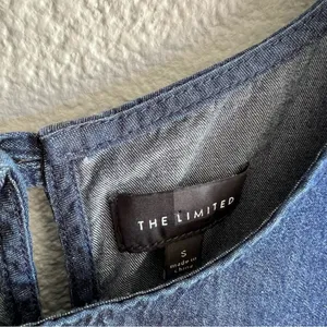The Limited Sleeveless High-Low Denim Cotton Fit‎ & Flare Chambray Cotton Boho thumbnail 5