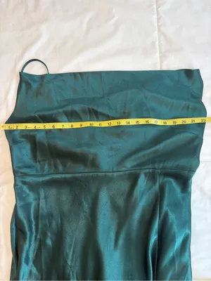 Birdy Grey Satin Formal Gown XXL Emerald Green Elegant Bridesmaid Z3 thumbnail 12