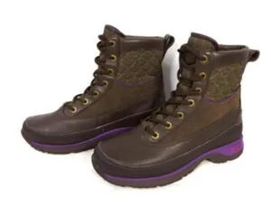 UGG Women’s Brown Insulated Lace-Up Boots- Trail Hiking - Traction Sole. Size: 8 thumbnail 1