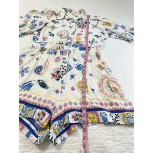 LABEL OF LOVE Women's Size L White Euro Summer Portofino Linen Playsuit Romper thumbnail 4