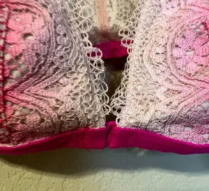 Victoria Secret Hot Pink Lace Triangle Ombré Bralette thumbnail 5
