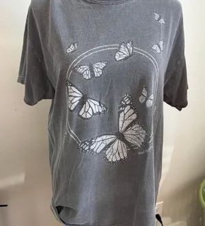 Full Tilt Gray butterfly graphic‎ tee thumbnail 1