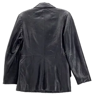 Vintage Mossimo Womens Blazer Jacket Size Small Leather Baddie Grunge Edgy‎ Punk thumbnail 2