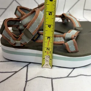 Teva Midform Universal Sandals Size 8 Green Mesh Platform Strappy‎ 1102451 READ thumbnail 11