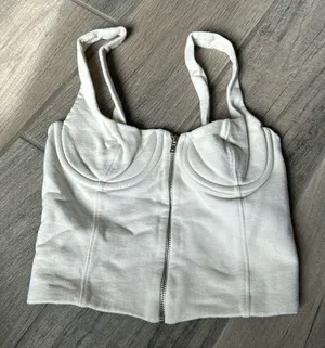 Zara zipper front tank top thumbnail 1