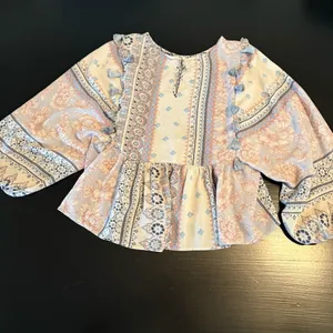 American Eagle Outfitters Boho Top in Blue and Cream‎ thumbnail 6