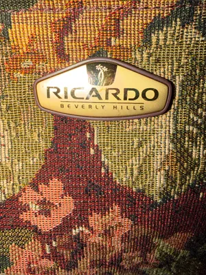Vintage Ricardo Beverly Hills Floral Tapestry Travel Tote Weekender Carry On thumbnail 2