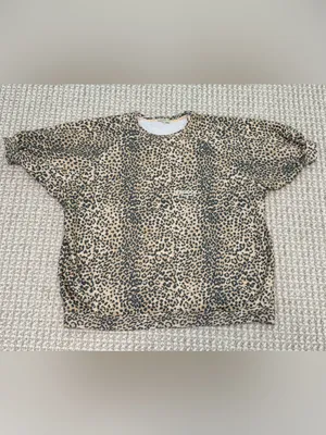 Ragdoll LA Super Oversized Printed Sweatshirt in Brown Leopard size Large thumbnail 12
