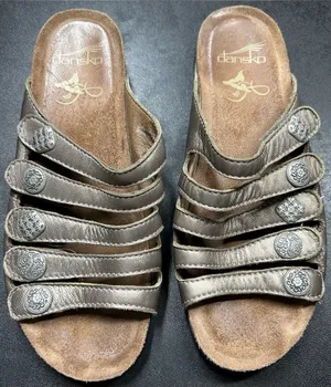 Dansko Women’s Size 37 (6.5-7) Janie Bronze Strappy Sandals thumbnail 1
