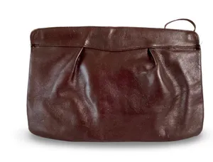 Vintage Brown Leather Clutch thumbnail 4