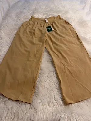 HALARA Tan High-Waist Wide Leg Pull-On Pants size L brand new inseam 24” thumbnail 8