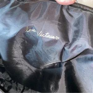 Victoria's Secret Sequin Stripe Tote Bag‎ Black Glam Shopper Large Shoulder Bag thumbnail 7
