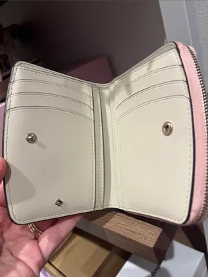 Kate Spade New York Knott Pebbled Leather Small Compact Wallet in Mochi Pink thumbnail 6