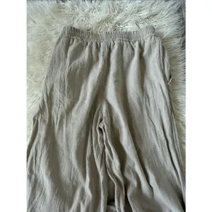 A New Day High-Rise Wide Leg Linen Pull-On Pants Beige thumbnail 6