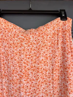 H&M midi orange floral skirt thumbnail 2