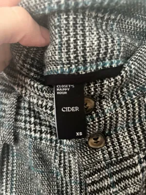 Cider Plaid Trousers Wide-Leg High-Rise Size XS thumbnail 3