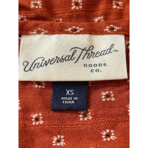 Universal Threads Orange Patterned Long Sleeve  Pullover Lightweight Top XS thumbnail 7